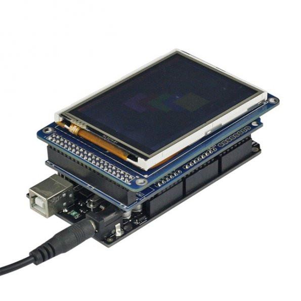 [discontinued] Mega 2560 R3 + Adapter Shield + 3,2 TFT LCD Touch Panel