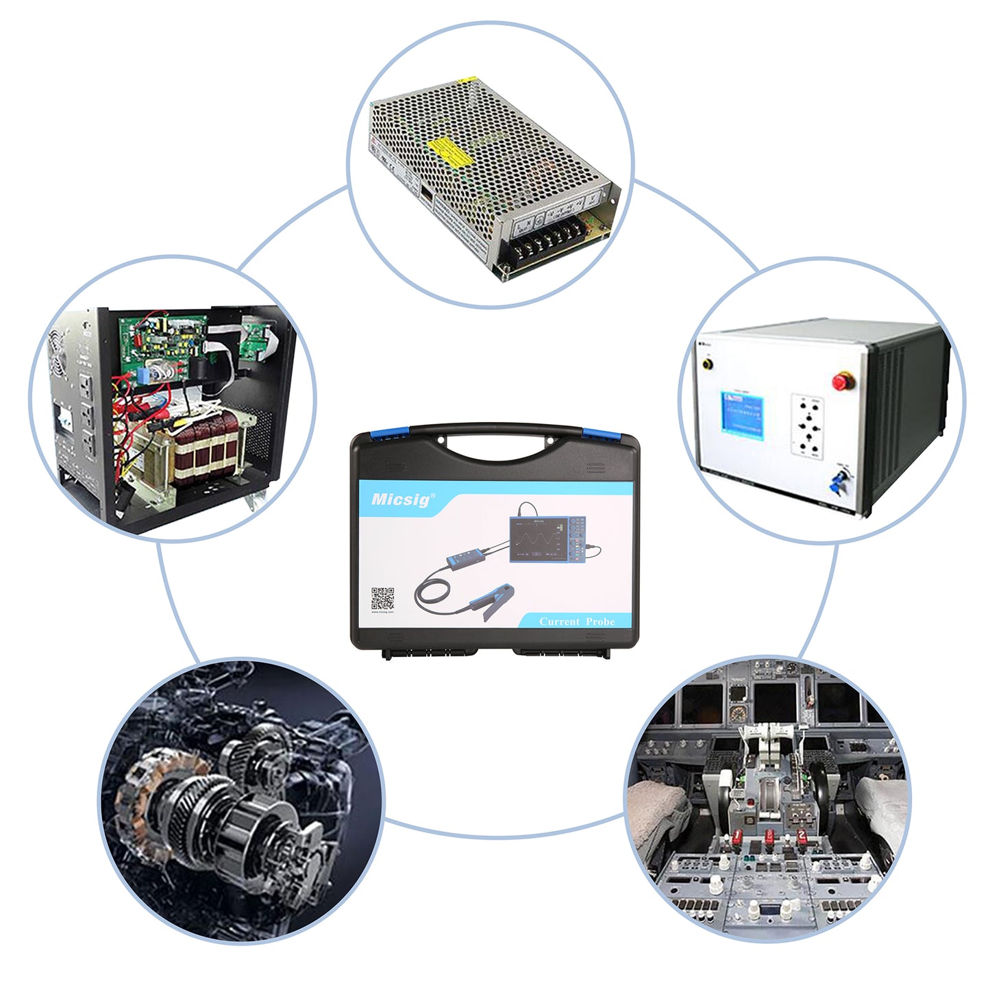 Micsig Oszilloskop-Tastkopf CP2100A AC/DC-Stromtastkopf 800KHz 10A/100A mit Standard-BNC-Schnittstelle