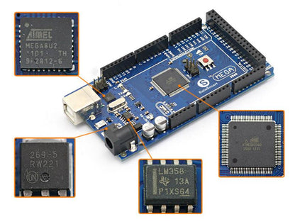 [discontinued] Mega 2560 ATmega 16U2 Arduino Microcontroller Board