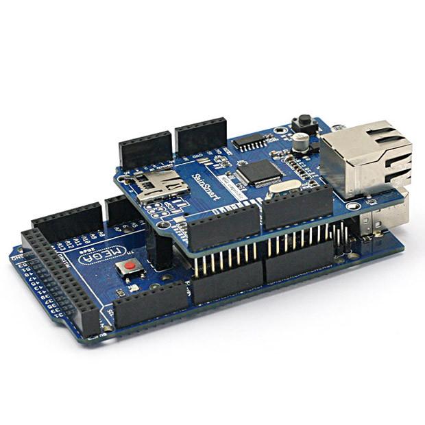 [discontinued] Mega2560+Ethernet Shield Kit for Arduino ATMEGA8U2 W5100, [Final Sale]